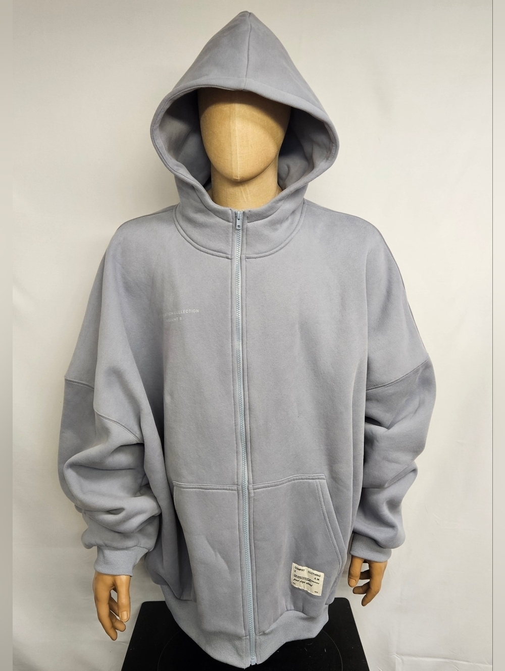 Comfrt Affirmation Vol 9 Full Zip Fleece Hoodie Slate Gray Size 3X-Large